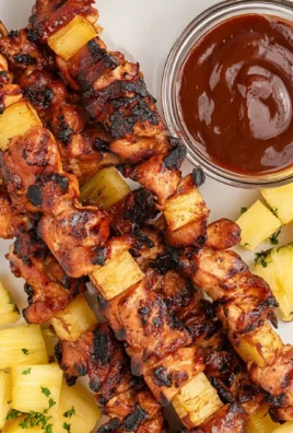 BBQ CHICKEN BACON PINEAPPLE KABOBS