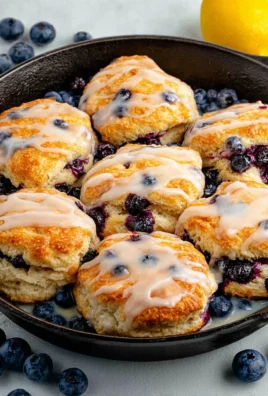 Blueberry Biscuits with Lemon Glaze