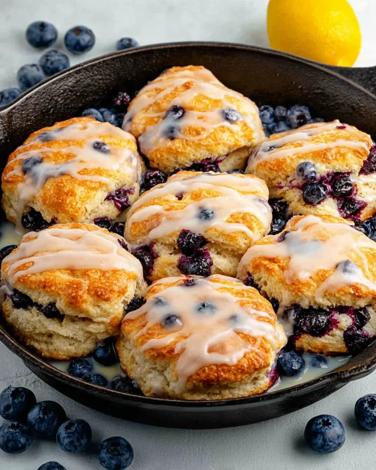 Blueberry Biscuits with Lemon Glaze