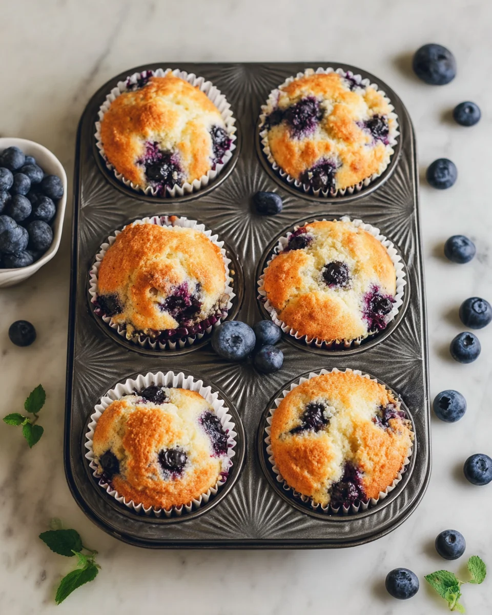 Blueberry Cottage Cheese Muffins