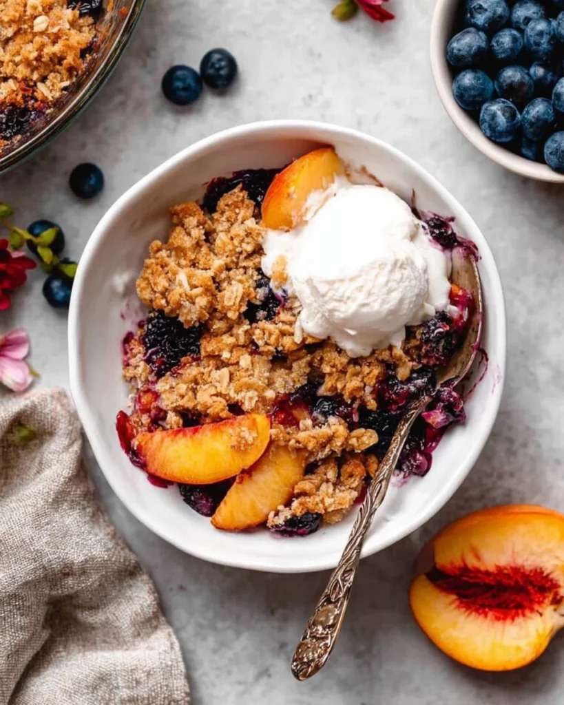 Blueberry Peach Crumble
