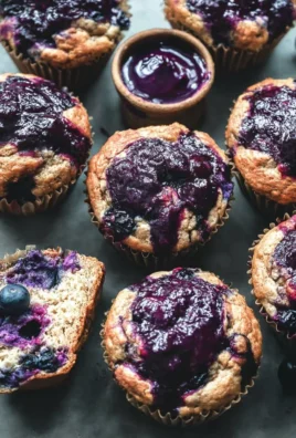 Cardamom-Spiced Blueberry Jam Muffins
