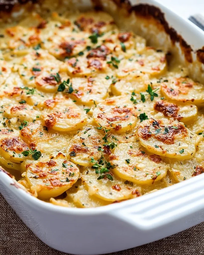 Cheesy Garlic Scalloped Potatoes