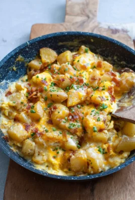 Cheesy Potato Egg Scramble