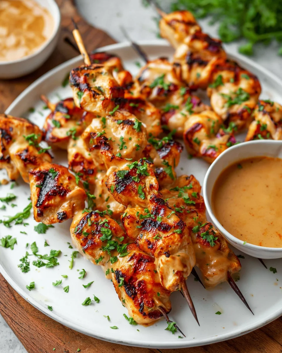Chicken Satay with Peanut Sauce