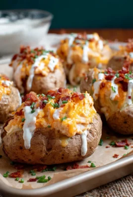 Crack Chicken Stuffed Baked Potatoes