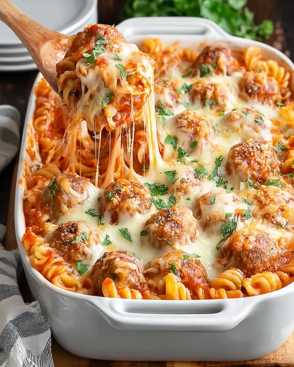 Dump and Bake Meatball Casserole
