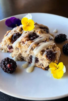 Earl Grey Blackberry Scones with Lemon Glaze