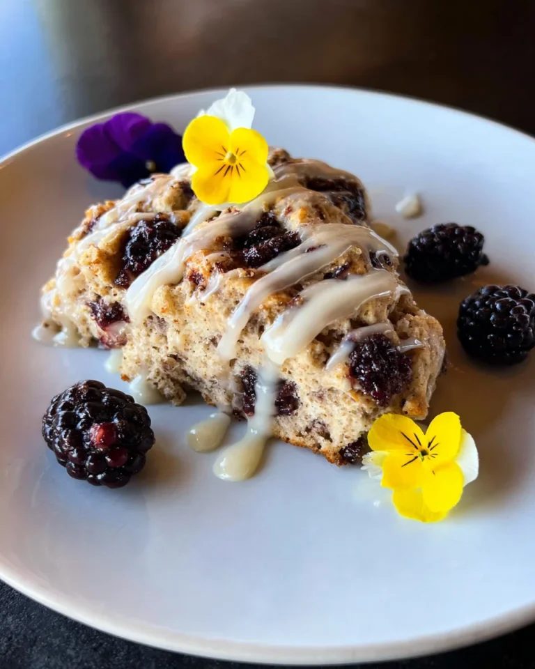 Earl Grey Blackberry Scones with Lemon Glaze