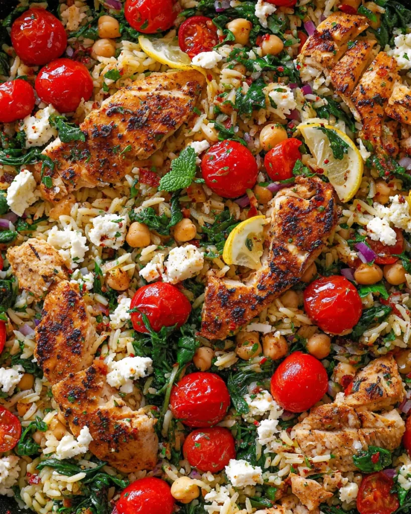 Greek Chicken and Lemon Rice (30 Minutes, One-Pot)