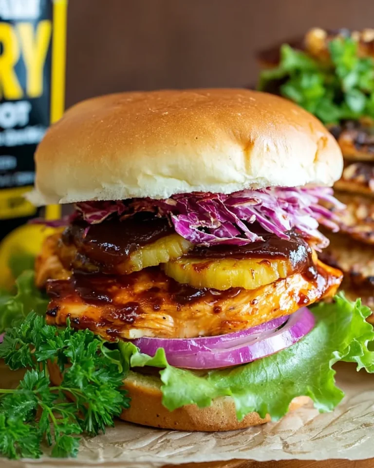 Hawaiian BBQ Chicken Sandwiches