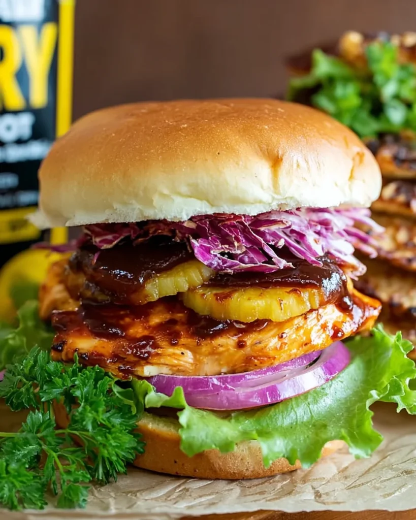 Hawaiian BBQ Chicken Sandwiches