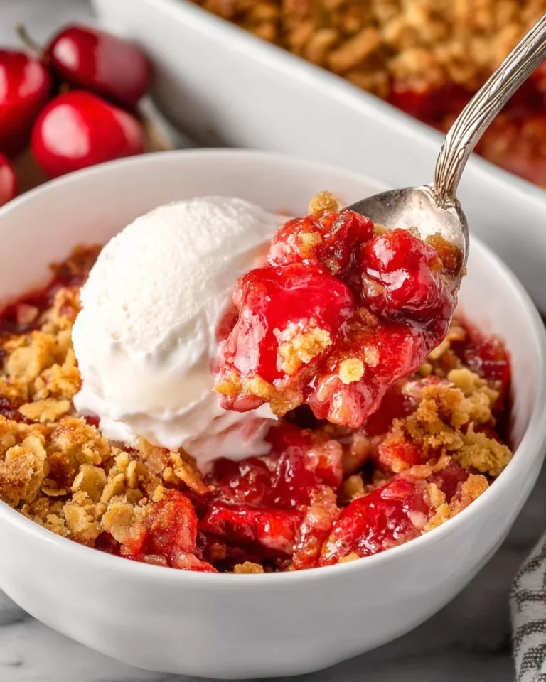 Homemade Cherry Crumble