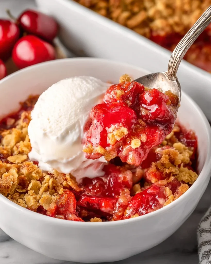 Homemade Cherry Crumble