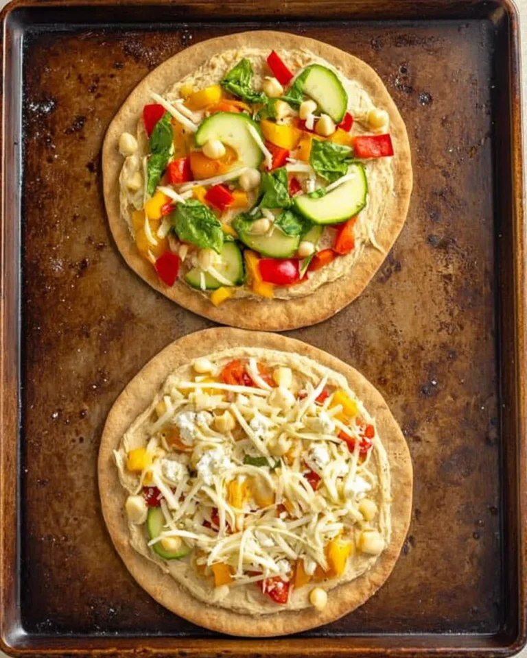Hummus Pita Pizzas