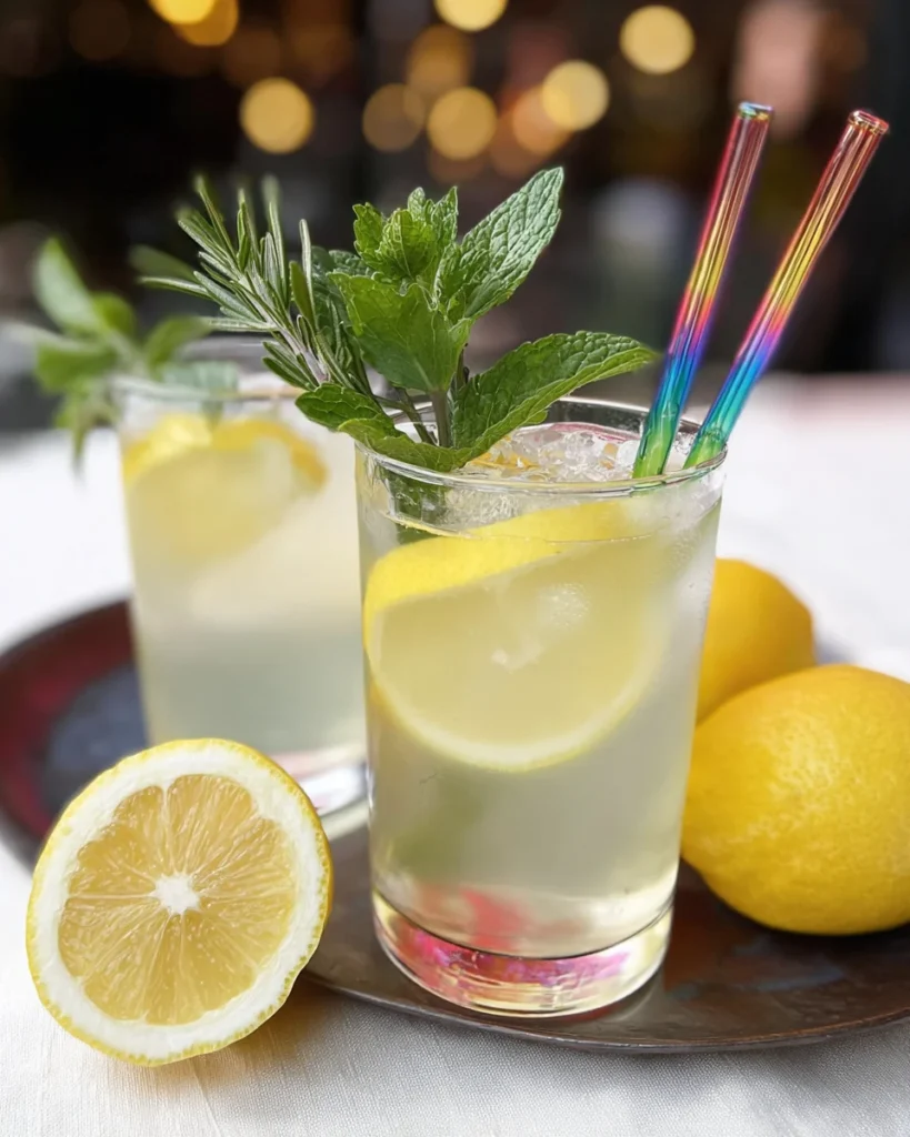 Mint and Rosemary Lemonade with Vanilla
