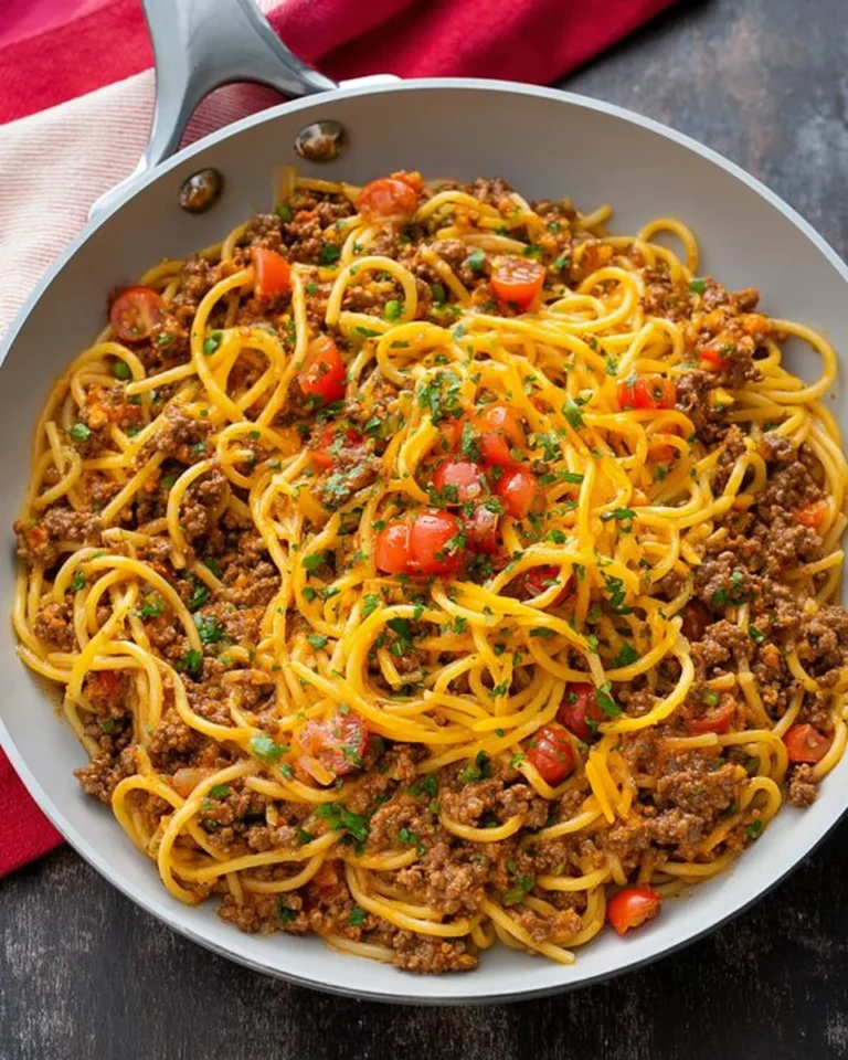 One Pot Taco Spaghetti
