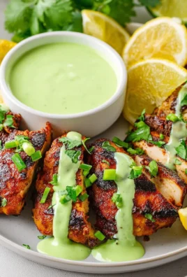 Peruvian Grilled Chicken with Creamy Green Sauce