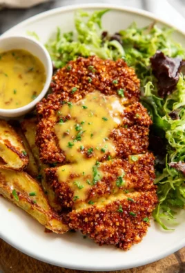 Pretzel Crusted Chicken with Honey Mustard Sauce