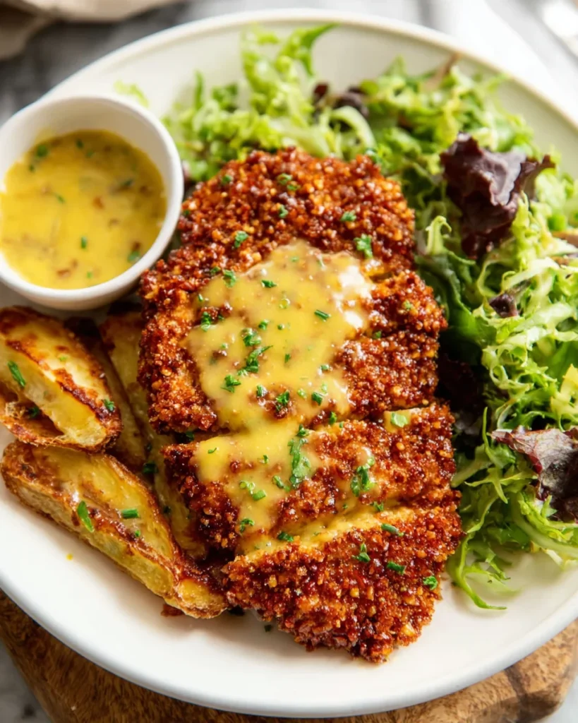 Pretzel Crusted Chicken with Honey Mustard Sauce