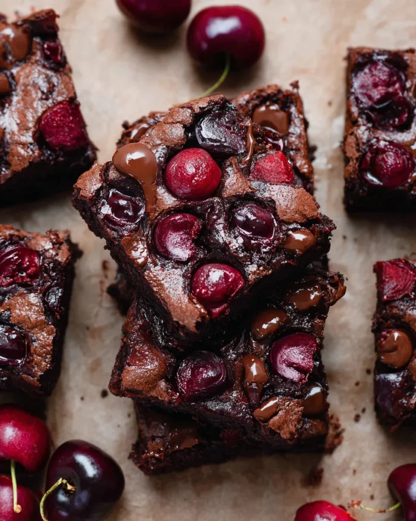 Roasted Chocolate Cherry Brownies