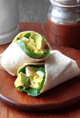 Spinach Avocado Egg Wraps
