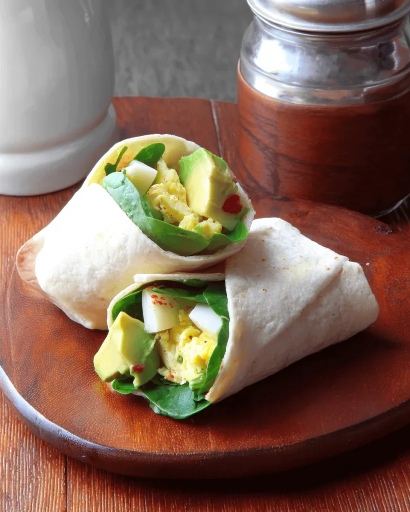 Spinach Avocado Egg Wraps