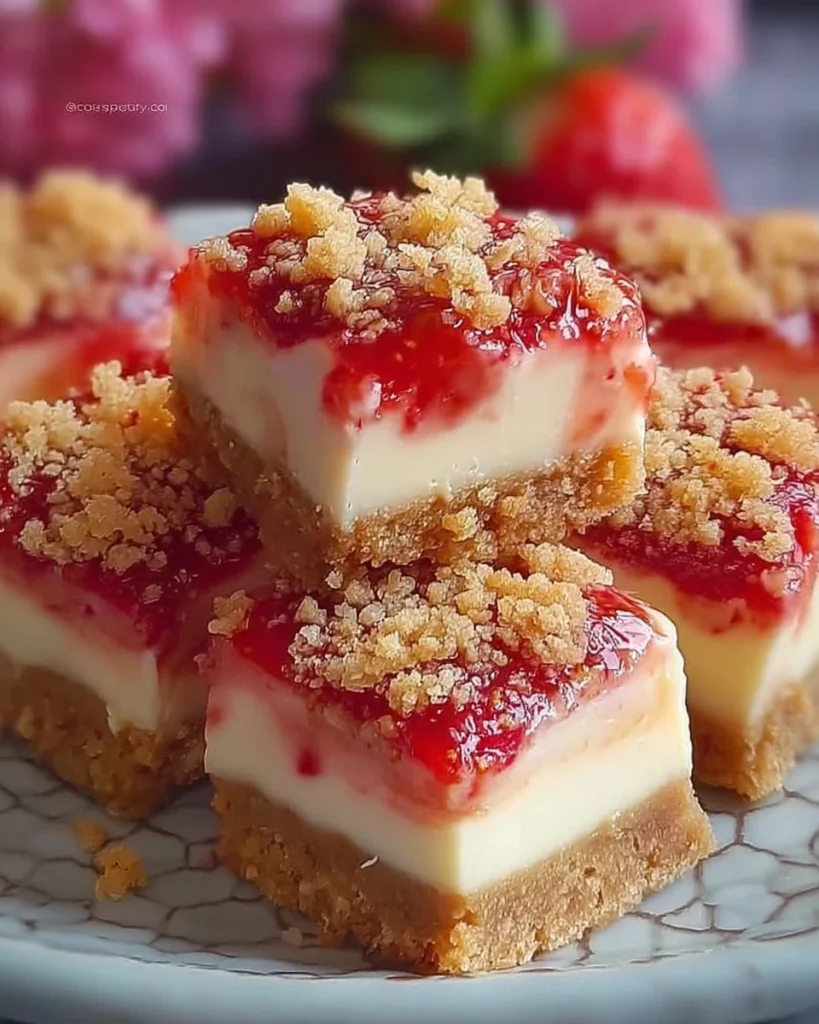 Strawberry Crunch Cheesecake Bites