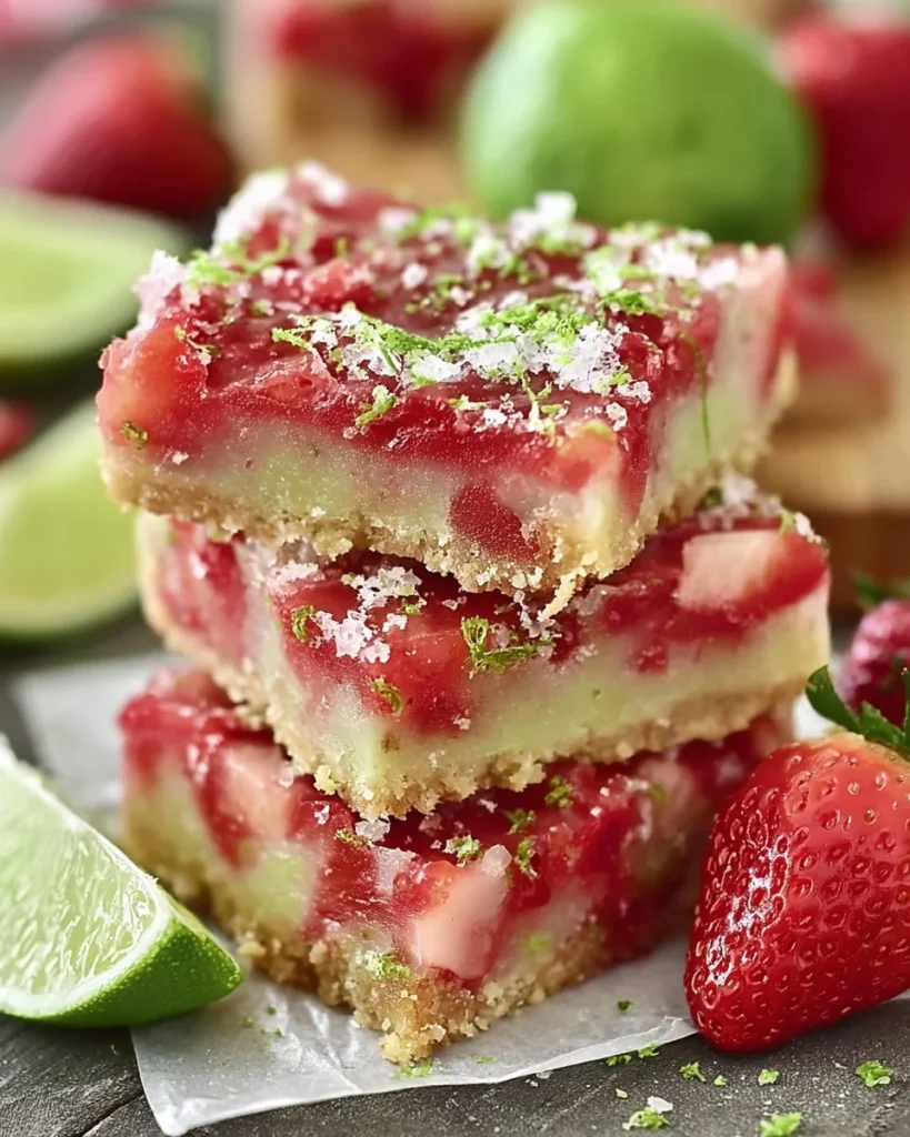Strawberry Lime Gooey Bars