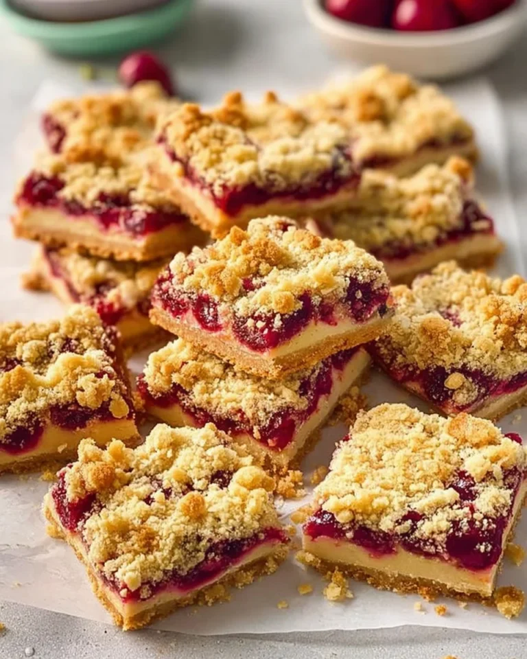 Tart Cherry Cheesecake Crumb Bars