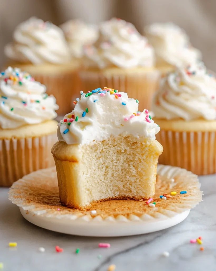 Vanilla Birthday Cupcakes
