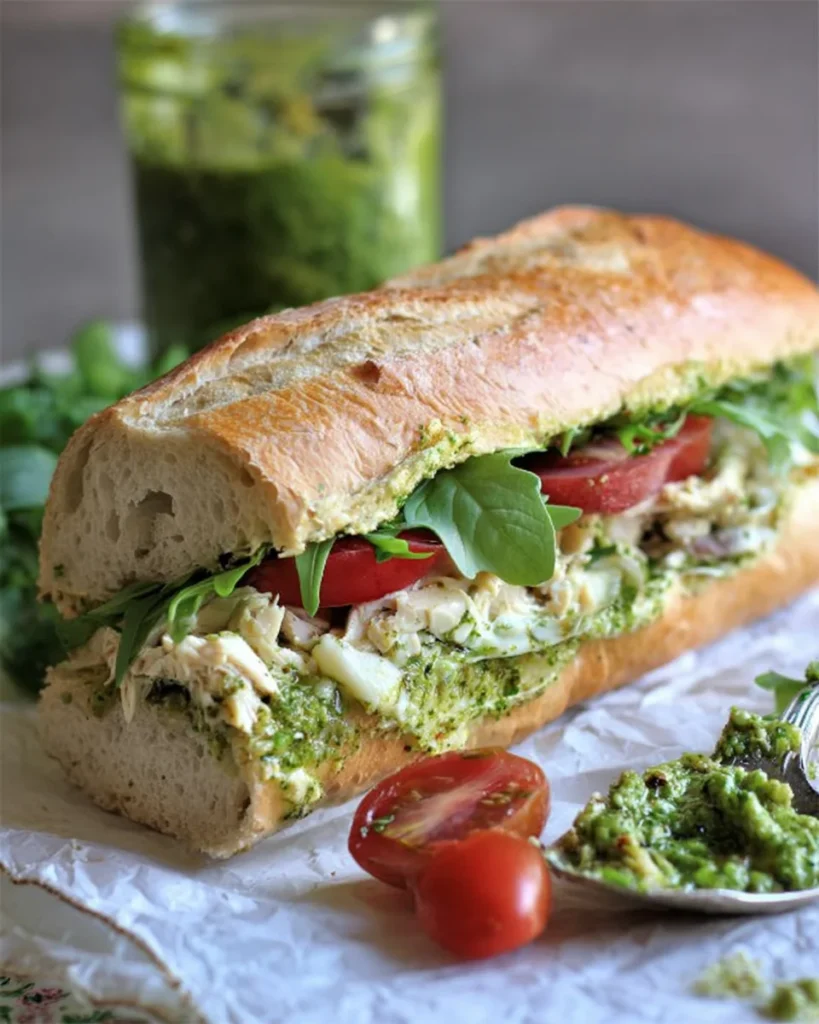 chicken pesto sandwich