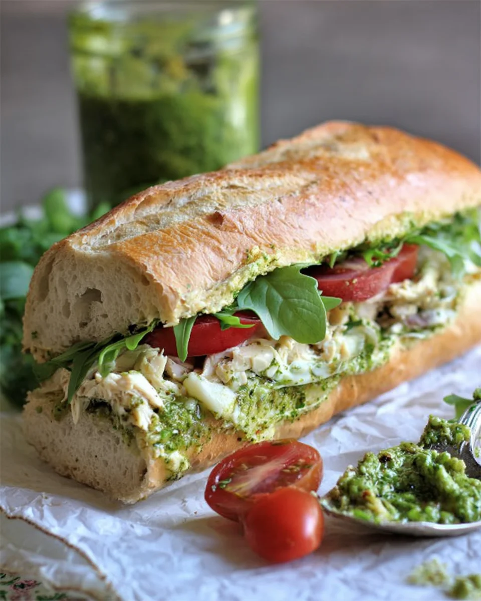 chicken pesto sandwich