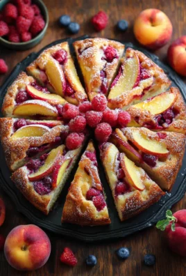 raspberry peach cake