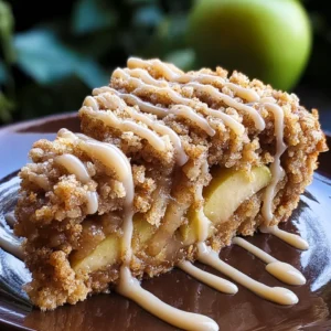 Apple Crumb Cake with Cinnamon Apple Drizzle