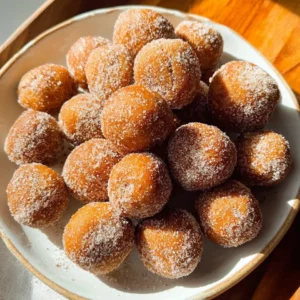 Cinnamon Sugar Pumpkin Donut Holes