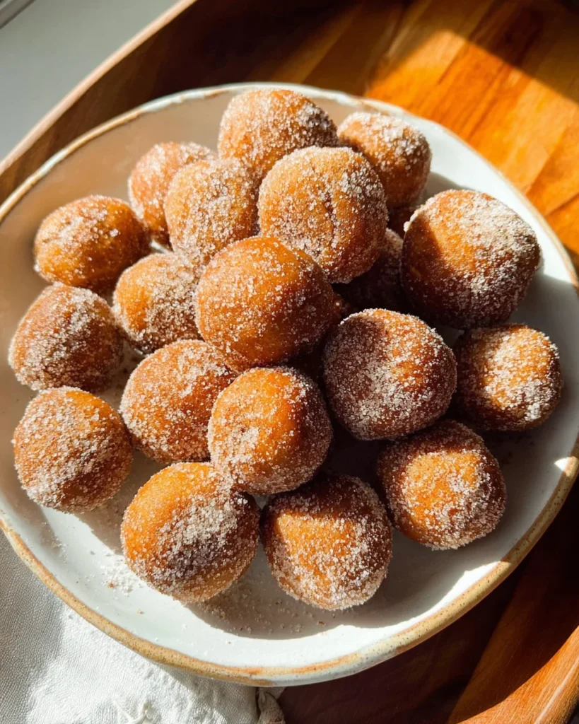 Cinnamon Sugar Pumpkin Donut Holes