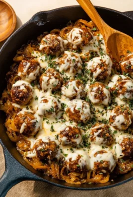 Cheesy French Onion Meatballs