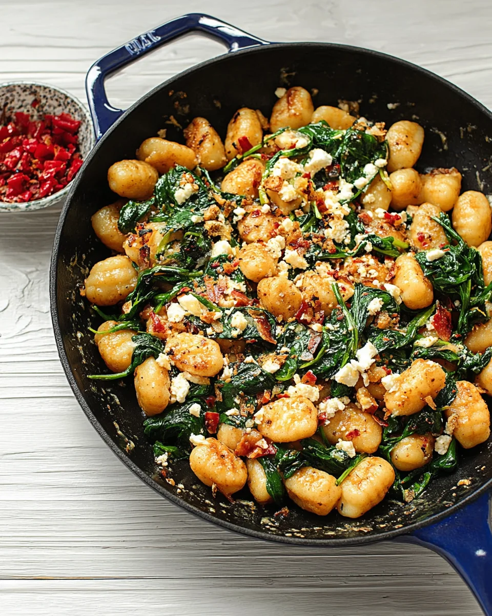 Creamy Gnocchi with Spinach and Feta
