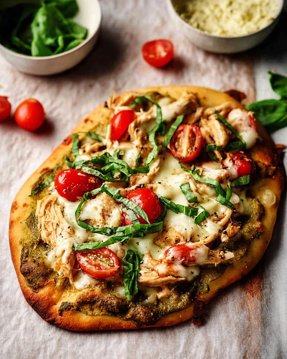 Pesto Chicken Flatbread