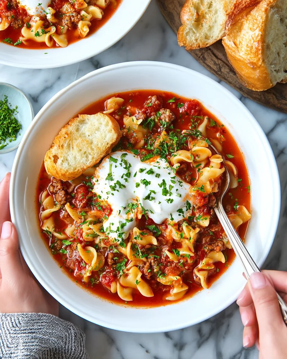 Slow Cooker Lasagna Soup