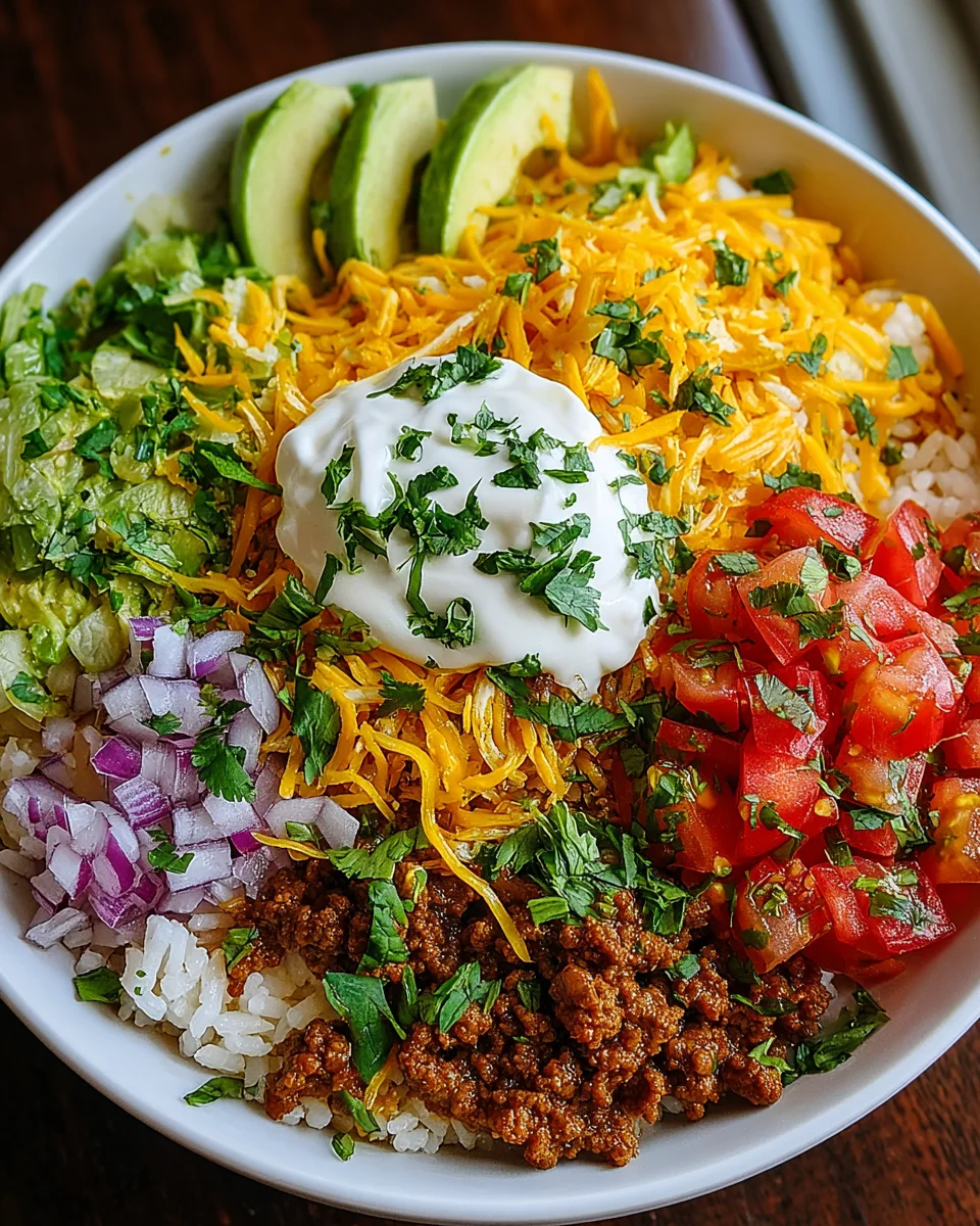 Taco rice bowl