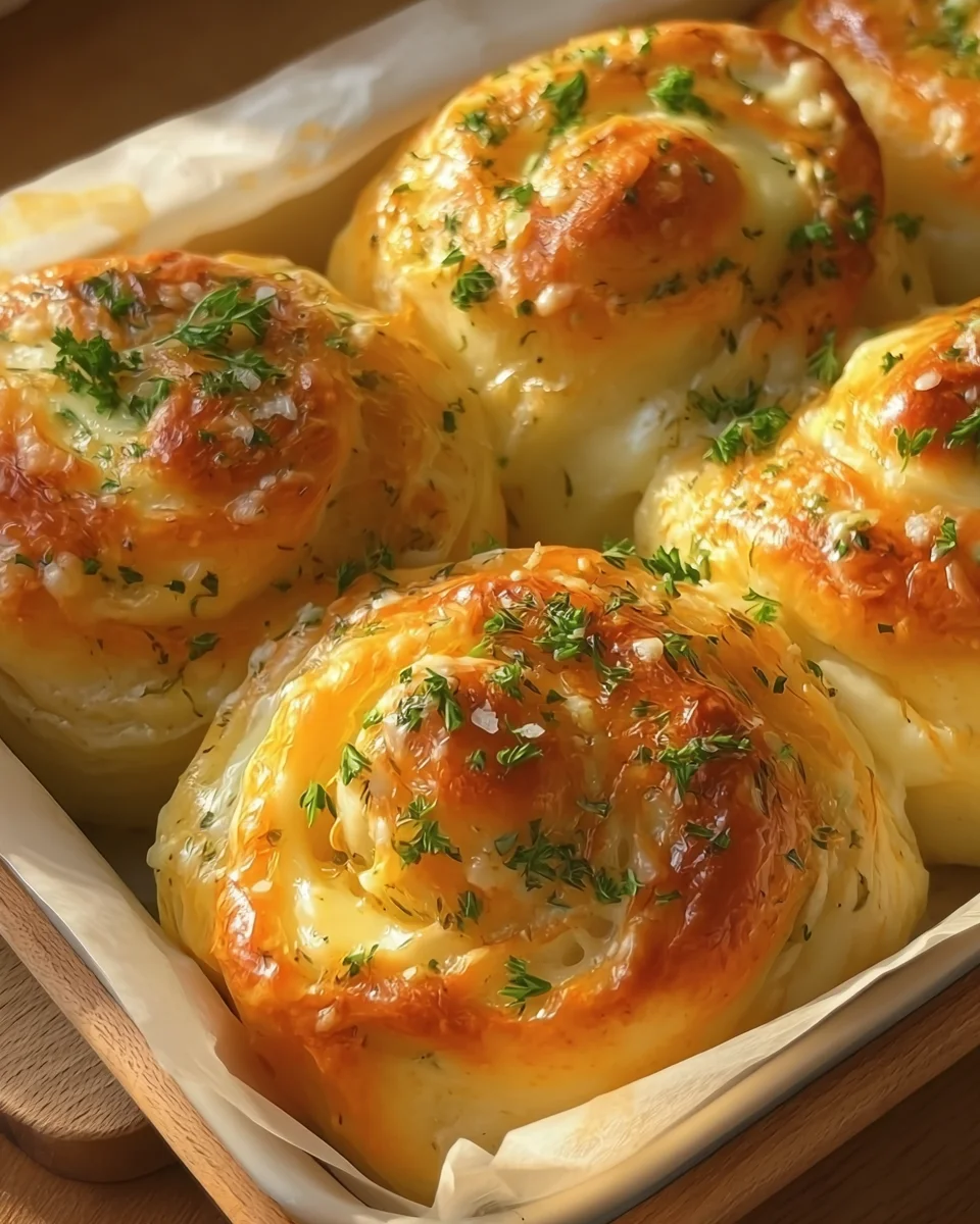 Buttery cheese Garlic Rolls, everyone will love them!