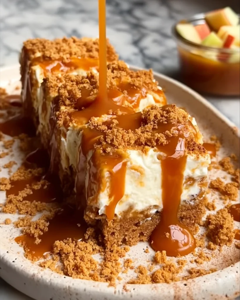 Caramel Apple Cheesecake Bars