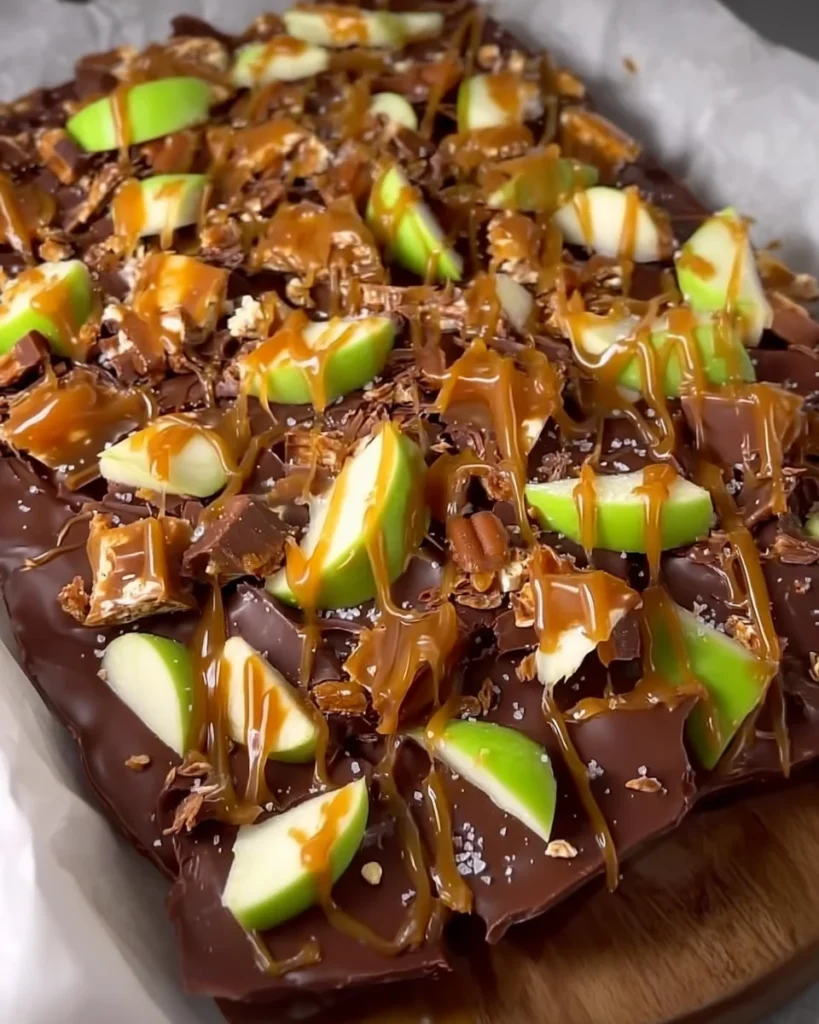 Caramel apple bark