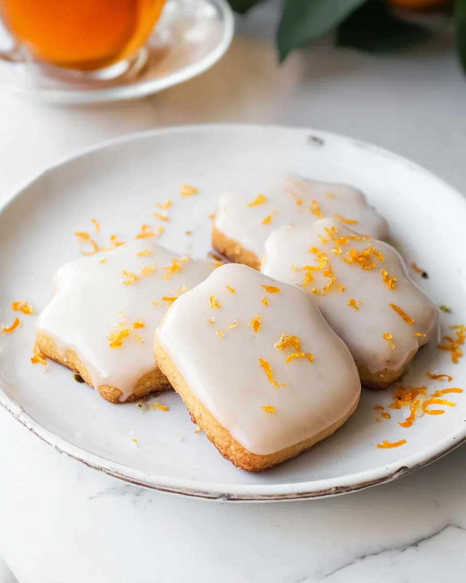 Cardamom Shortbread Cookies with Orange Glaze Recipe