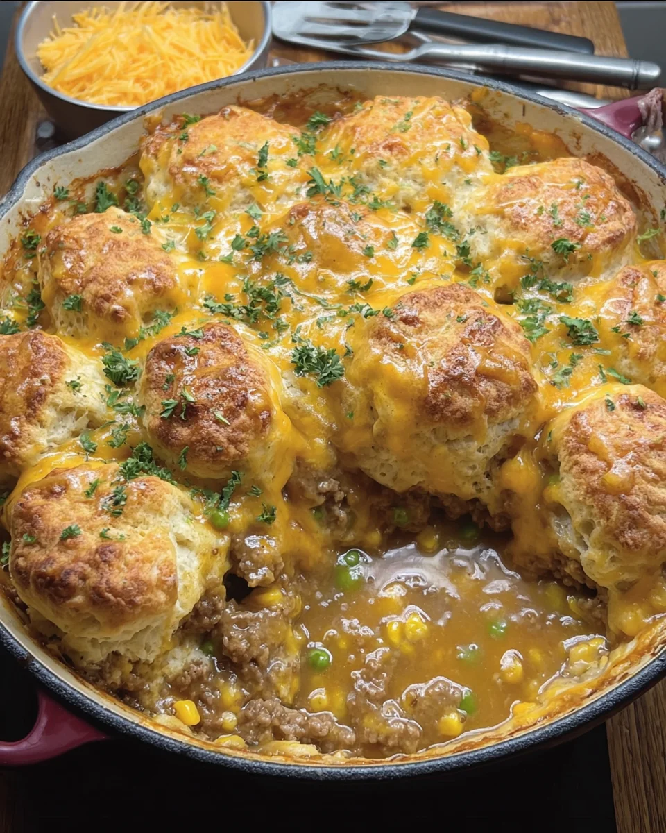Cheddar Bay Hamburger Casserole
