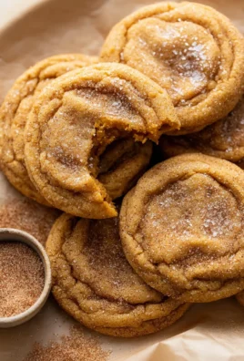 Chewy Pumpkin Snickerdoodle Cookies