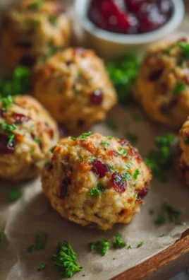 Festive Cranberry Turkey Stuffing Balls Recipe for Holidays