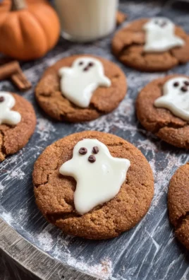 Ginger Molasses Ghost Cookies